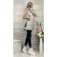 Елек Fashion с Ципове Сиво